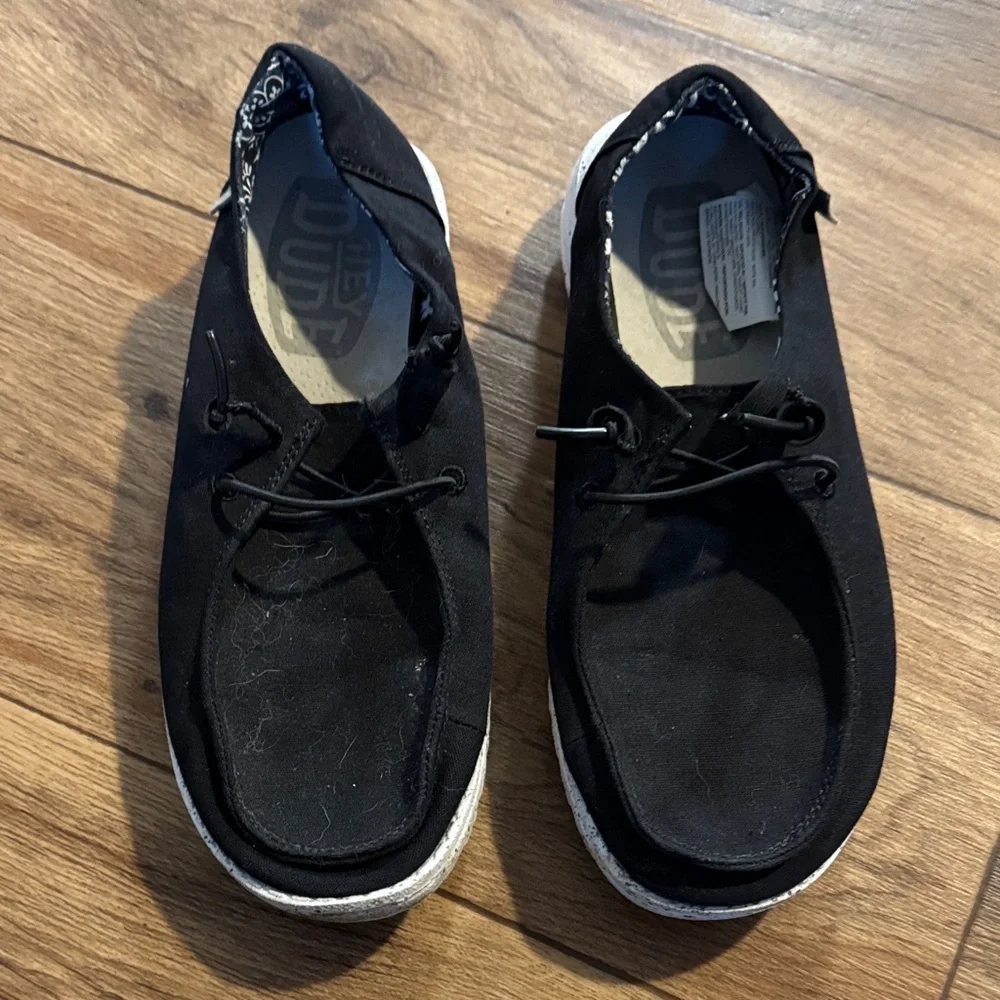 Hey Dude | Shoes | Hey Dude Mens Black Slipon Loafers | Poshmark display picture 2